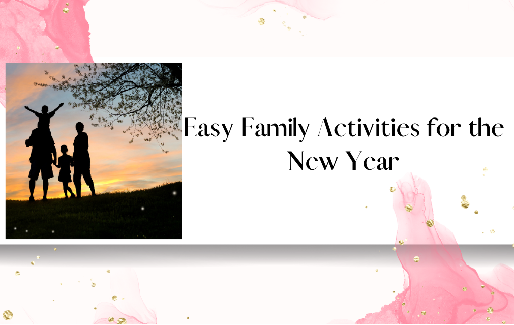 Silhouette of a family enjoying outdoor activities during sunset.